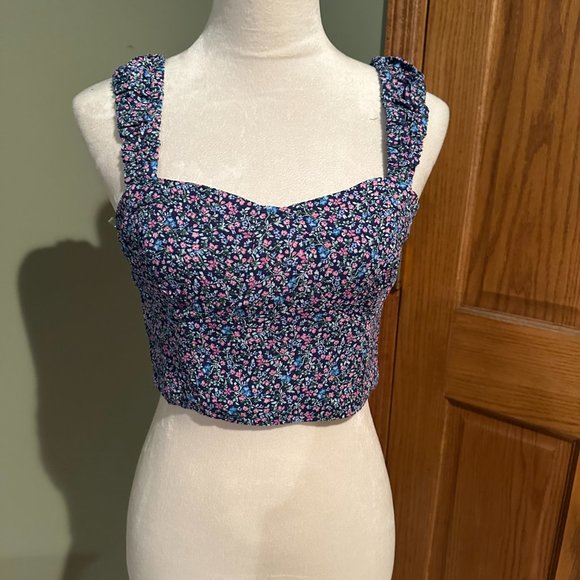 JUNIORS REWIND CROP TANK TOP SIZE M  #511 - Picture 3 of 4